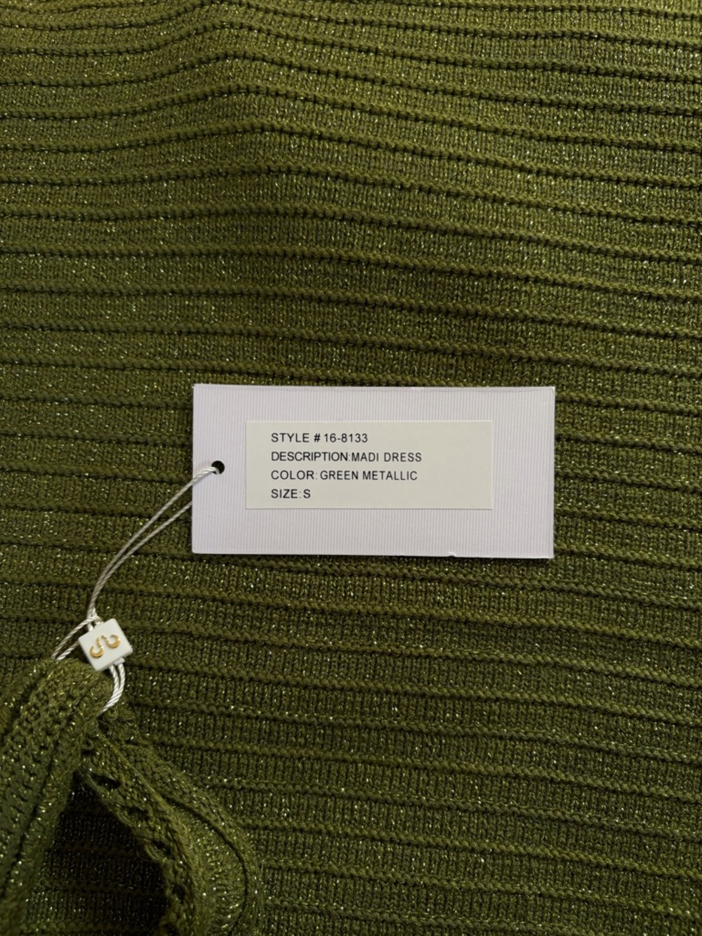 Torn by Ronny Kobo Madi dress in green metallic - Picture 3 of 3